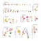 decalmile Flower Wall Decals Daisy Wildflower Grass Butterflies Wall Stickers Girls Bedroom Living Room Home Office Wall Decor